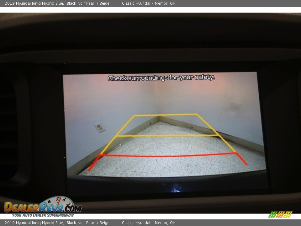 2019 Hyundai Ioniq Hybrid Blue Black Noir Pearl / Beige Photo #11