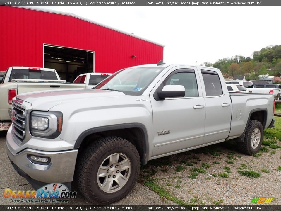 2016 GMC Sierra 1500 SLE Double Cab 4WD Quicksilver Metallic / Jet Black Photo #1