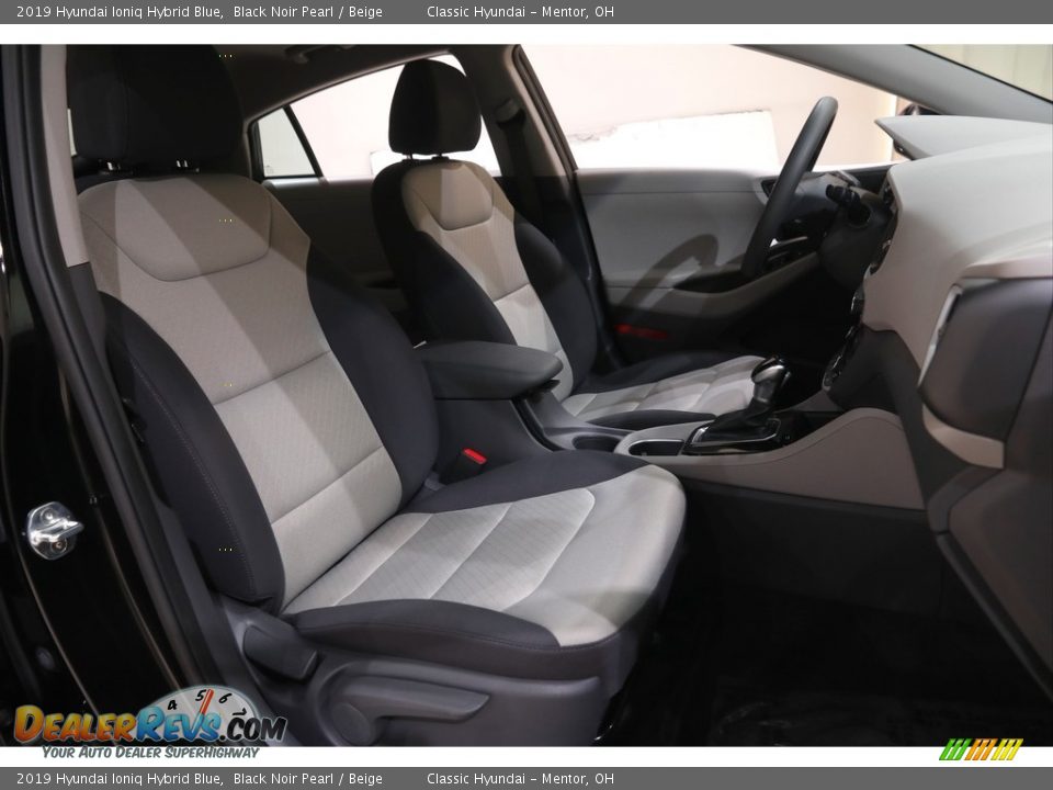2019 Hyundai Ioniq Hybrid Blue Black Noir Pearl / Beige Photo #15
