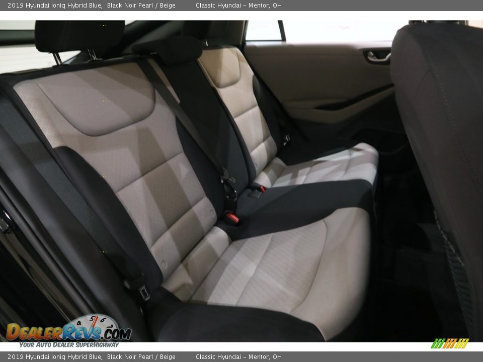 2019 Hyundai Ioniq Hybrid Blue Black Noir Pearl / Beige Photo #16