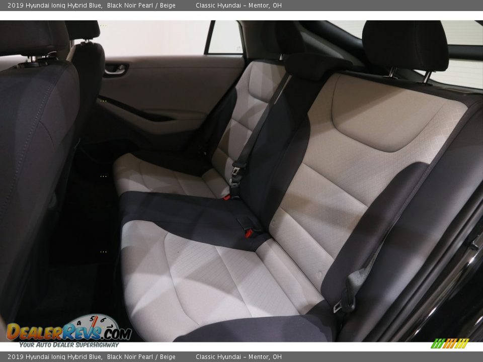 2019 Hyundai Ioniq Hybrid Blue Black Noir Pearl / Beige Photo #17