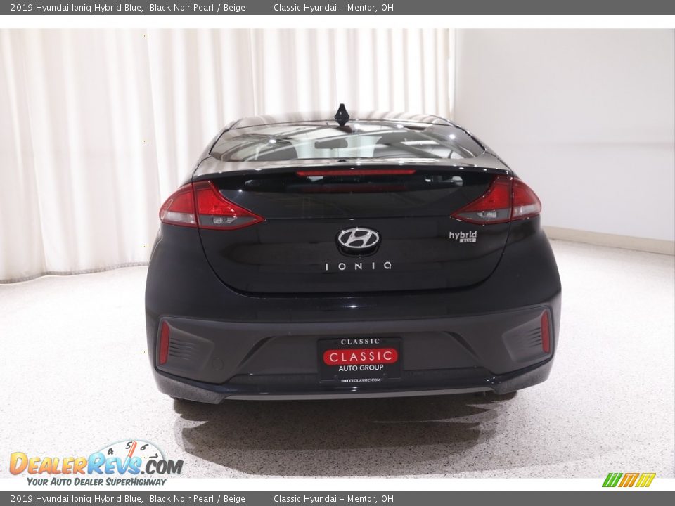 2019 Hyundai Ioniq Hybrid Blue Black Noir Pearl / Beige Photo #18