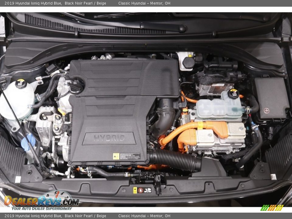 2019 Hyundai Ioniq Hybrid Blue Black Noir Pearl / Beige Photo #19