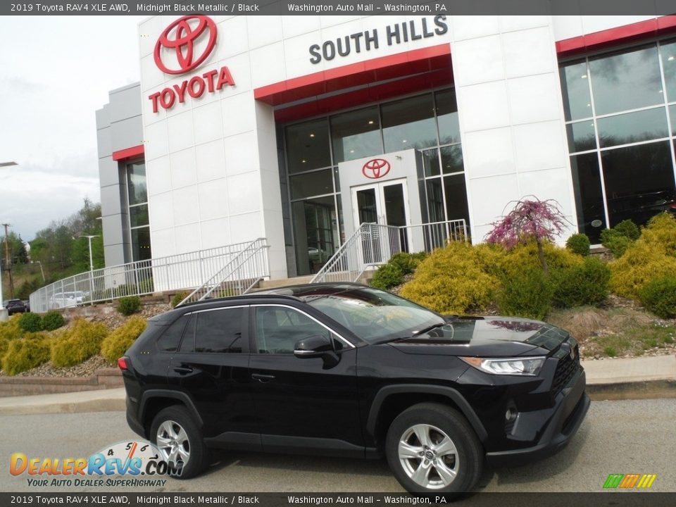 2019 Toyota RAV4 XLE AWD Midnight Black Metallic / Black Photo #2