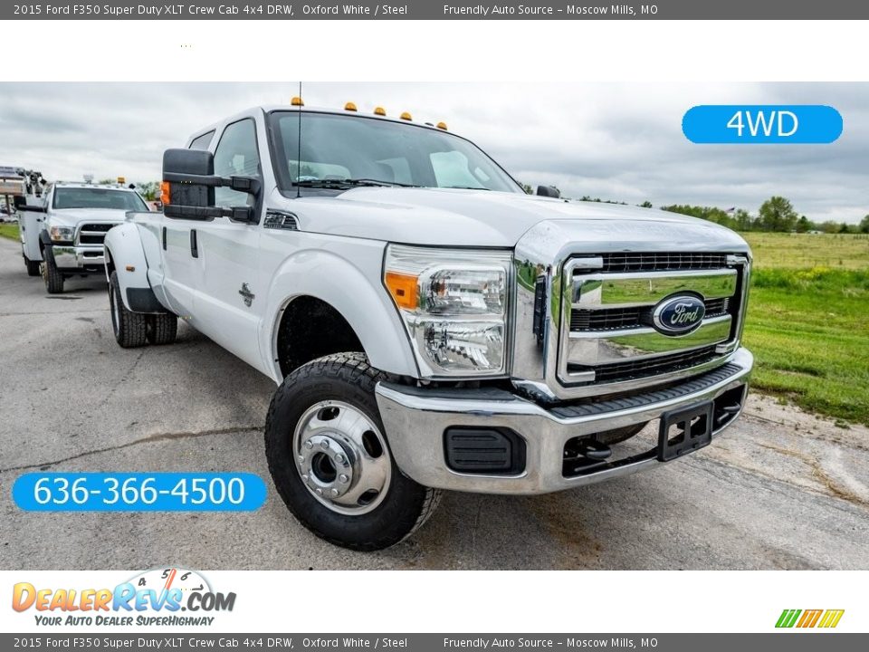 2015 Ford F350 Super Duty XLT Crew Cab 4x4 DRW Oxford White / Steel Photo #1