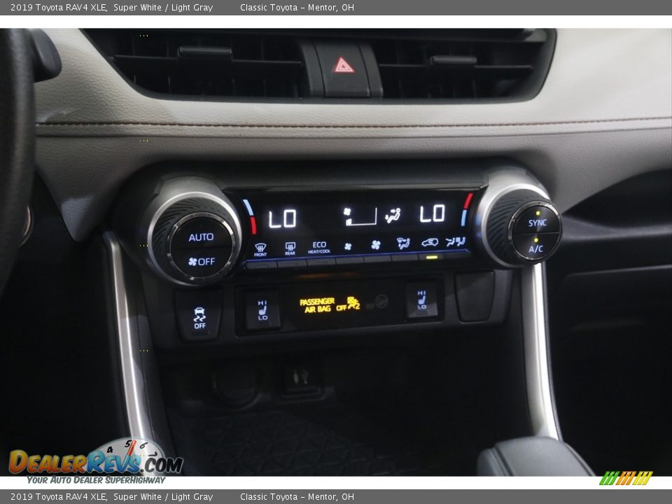 2019 Toyota RAV4 XLE Super White / Light Gray Photo #12