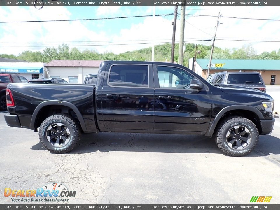 Diamond Black Crystal Pearl 2022 Ram 1500 Rebel Crew Cab 4x4 Photo #6