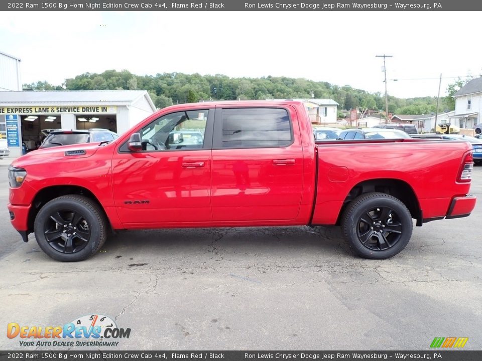 2022 Ram 1500 Big Horn Night Edition Crew Cab 4x4 Flame Red / Black Photo #2