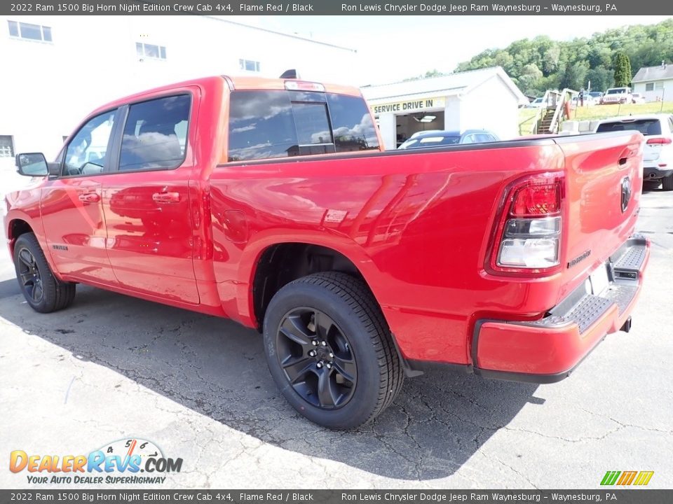 2022 Ram 1500 Big Horn Night Edition Crew Cab 4x4 Flame Red / Black Photo #3
