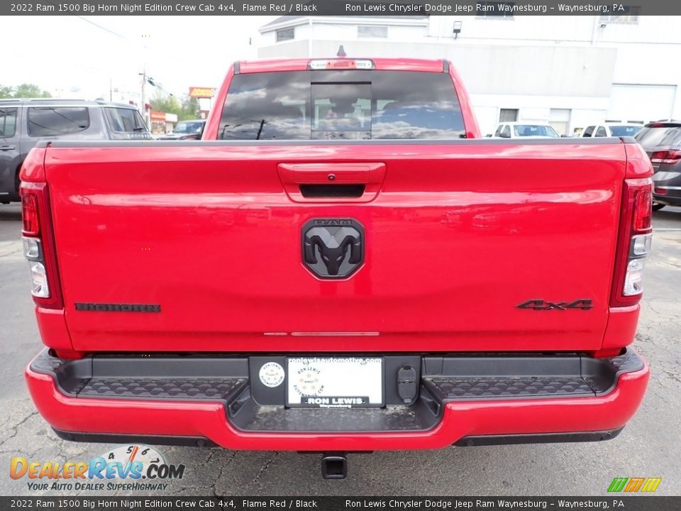 2022 Ram 1500 Big Horn Night Edition Crew Cab 4x4 Flame Red / Black Photo #4