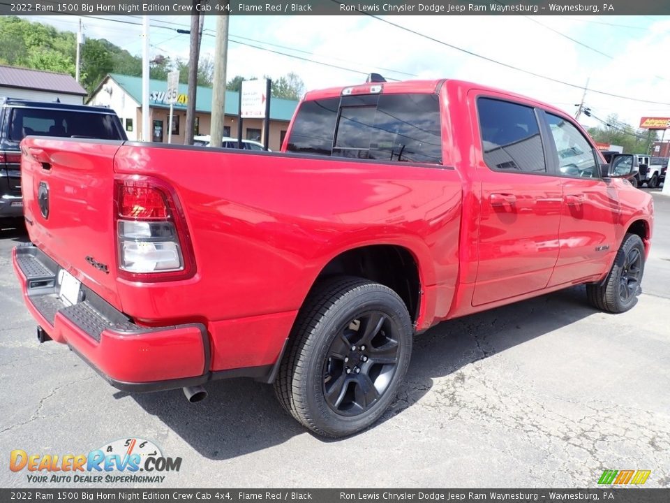2022 Ram 1500 Big Horn Night Edition Crew Cab 4x4 Flame Red / Black Photo #5