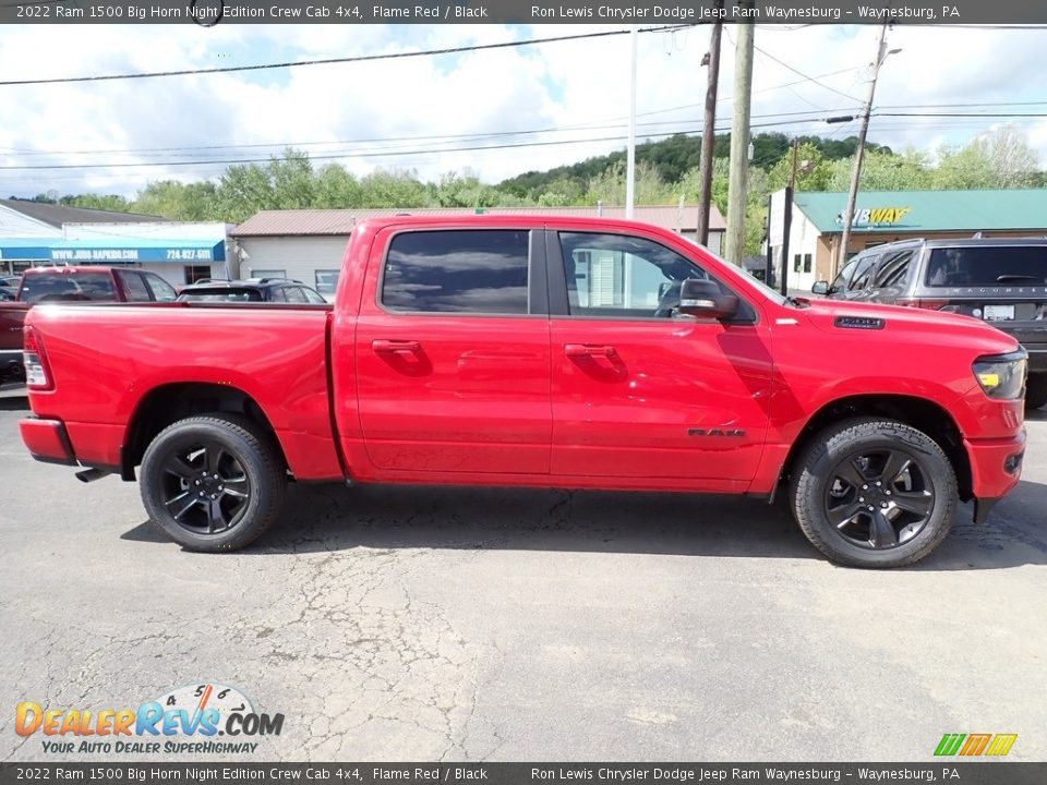 2022 Ram 1500 Big Horn Night Edition Crew Cab 4x4 Flame Red / Black Photo #6