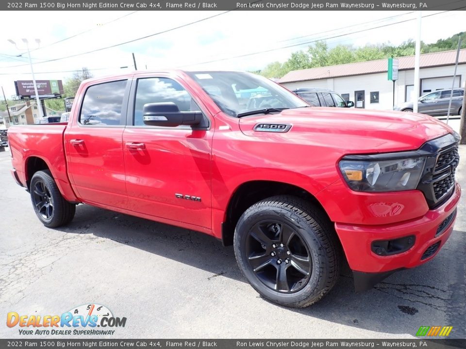 2022 Ram 1500 Big Horn Night Edition Crew Cab 4x4 Flame Red / Black Photo #7