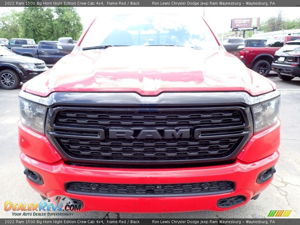 2022 Ram 1500 Big Horn Night Edition Crew Cab 4x4 Flame Red / Black Photo #8