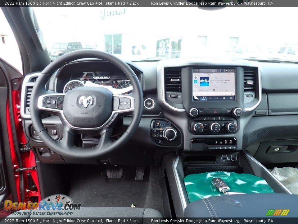 2022 Ram 1500 Big Horn Night Edition Crew Cab 4x4 Flame Red / Black Photo #12
