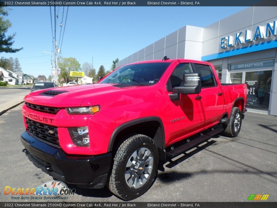 2022 Chevrolet Silverado 2500HD Custom Crew Cab 4x4 Red Hot / Jet Black Photo #1