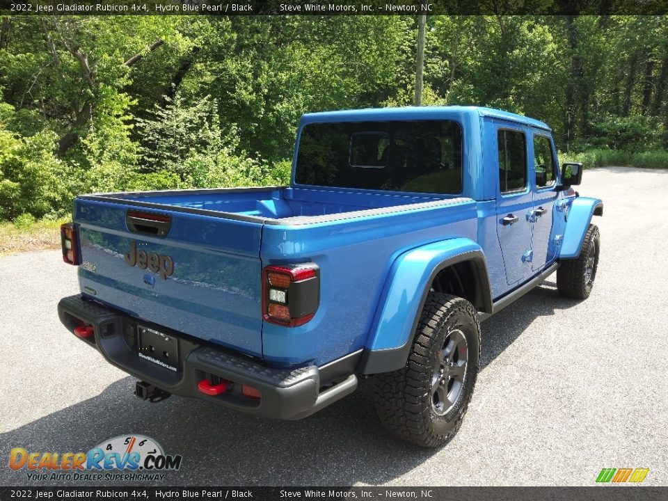 2022 Jeep Gladiator Rubicon 4x4 Hydro Blue Pearl / Black Photo #6