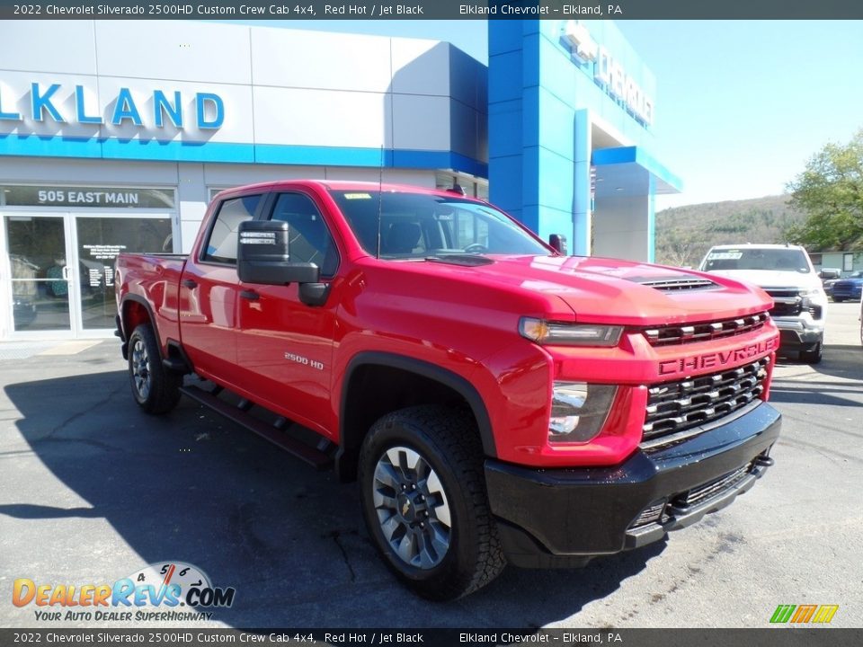 2022 Chevrolet Silverado 2500HD Custom Crew Cab 4x4 Red Hot / Jet Black Photo #4