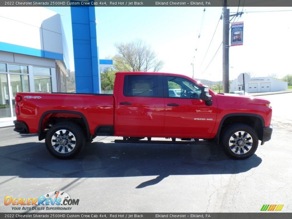 2022 Chevrolet Silverado 2500HD Custom Crew Cab 4x4 Red Hot / Jet Black Photo #6