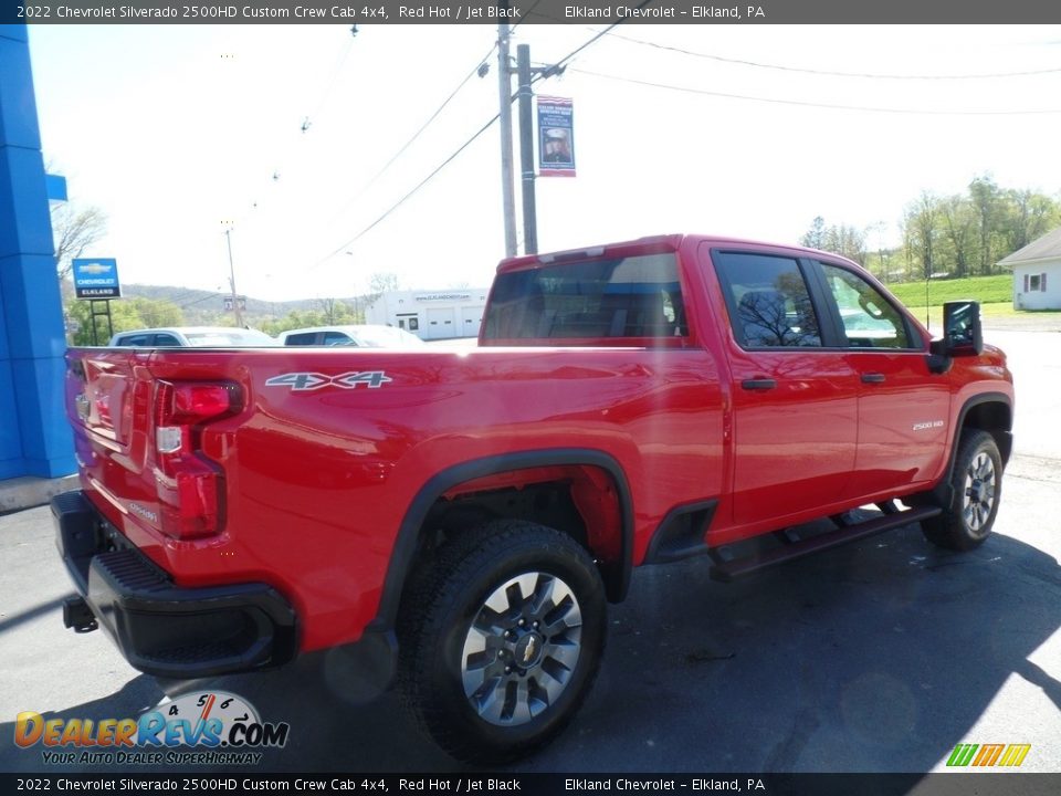 2022 Chevrolet Silverado 2500HD Custom Crew Cab 4x4 Red Hot / Jet Black Photo #7