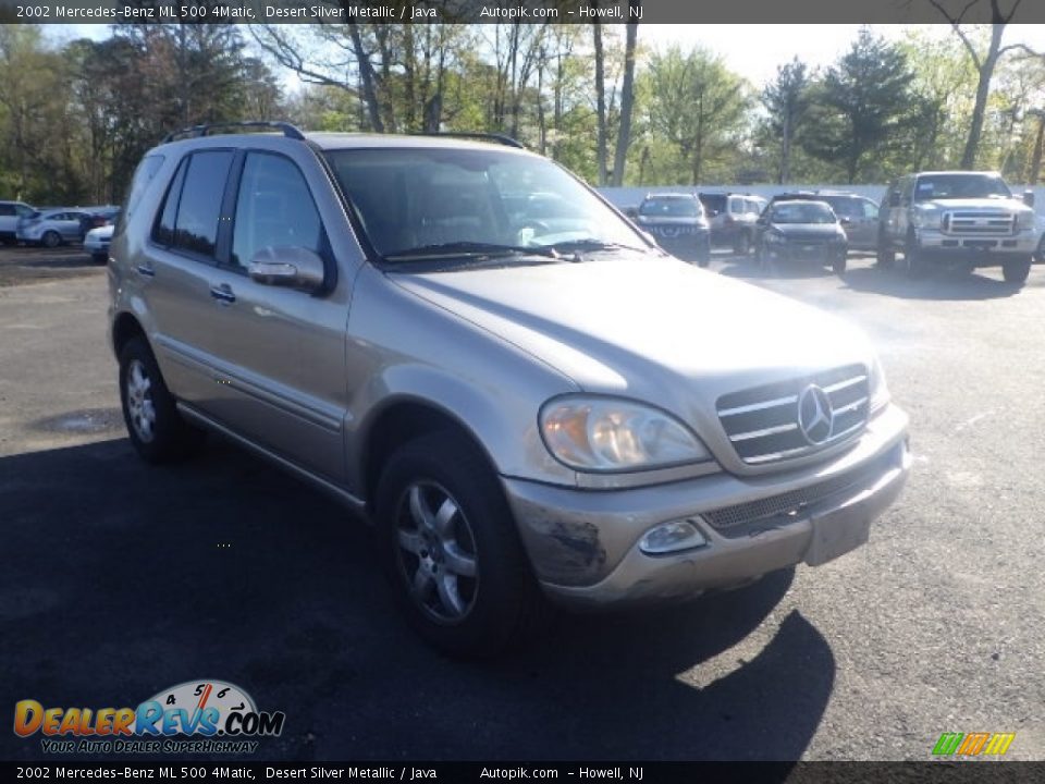 2002 Mercedes-Benz ML 500 4Matic Desert Silver Metallic / Java Photo #3