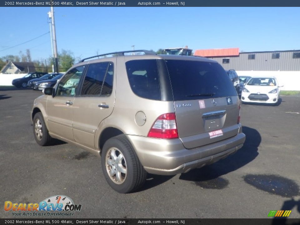 2002 Mercedes-Benz ML 500 4Matic Desert Silver Metallic / Java Photo #4