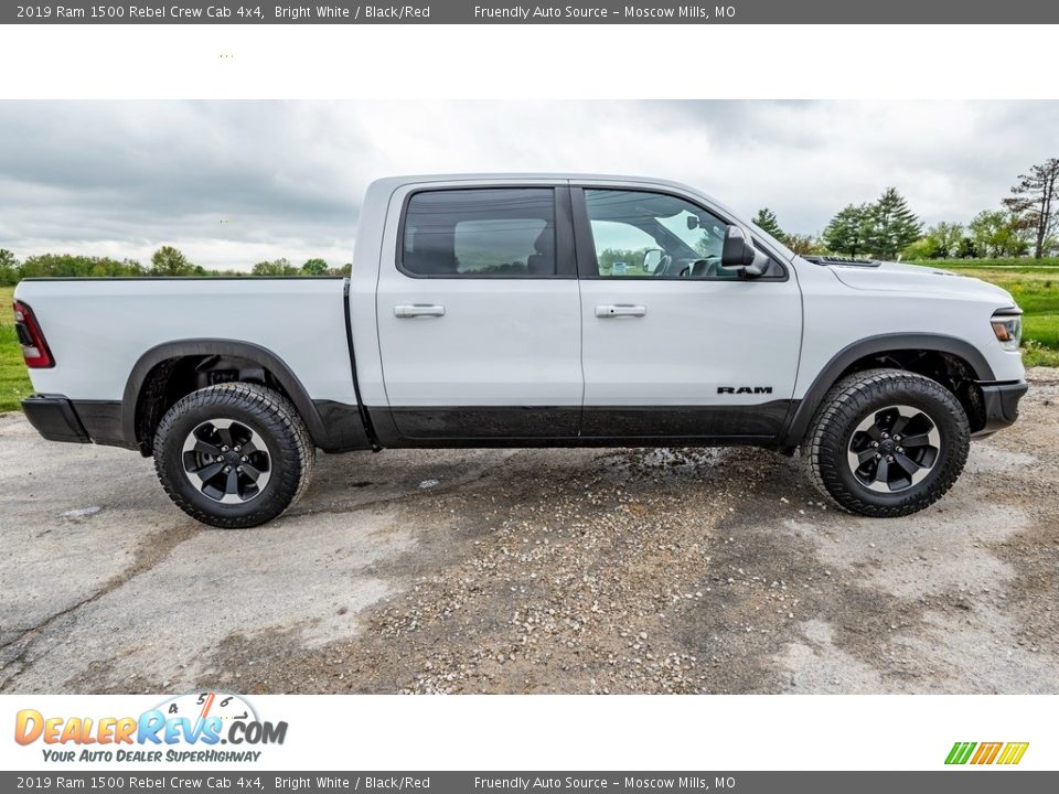 2019 Ram 1500 Rebel Crew Cab 4x4 Bright White / Black/Red Photo #2