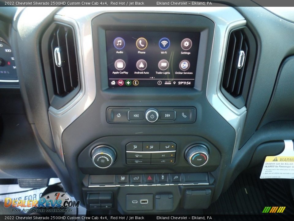 2022 Chevrolet Silverado 2500HD Custom Crew Cab 4x4 Red Hot / Jet Black Photo #32