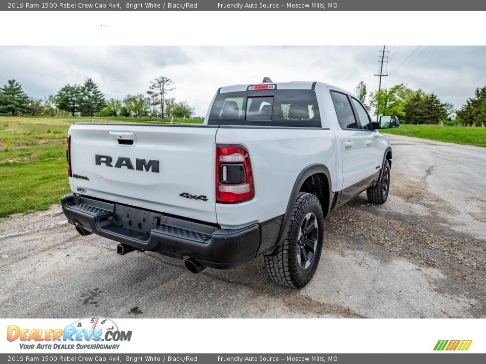 2019 Ram 1500 Rebel Crew Cab 4x4 Bright White / Black/Red Photo #15