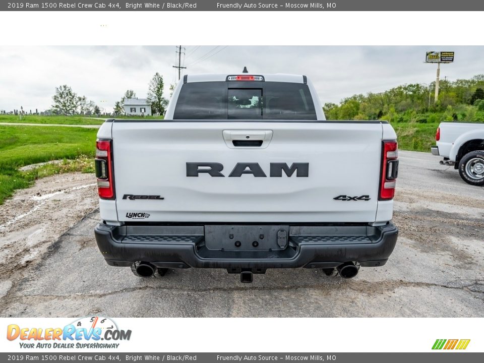 2019 Ram 1500 Rebel Crew Cab 4x4 Bright White / Black/Red Photo #16