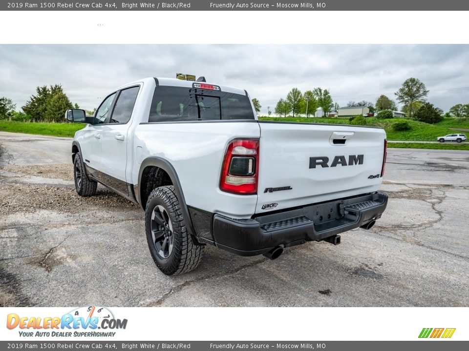 2019 Ram 1500 Rebel Crew Cab 4x4 Bright White / Black/Red Photo #17