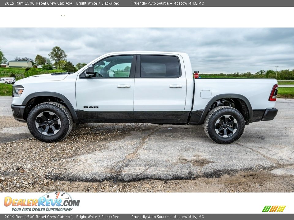 2019 Ram 1500 Rebel Crew Cab 4x4 Bright White / Black/Red Photo #18