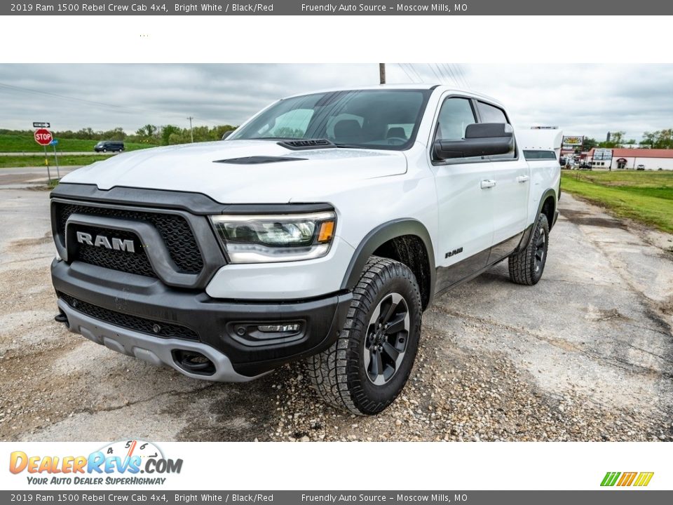 2019 Ram 1500 Rebel Crew Cab 4x4 Bright White / Black/Red Photo #19