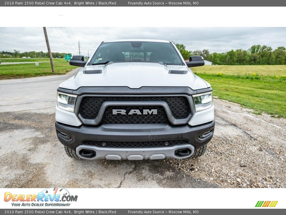 2019 Ram 1500 Rebel Crew Cab 4x4 Bright White / Black/Red Photo #20