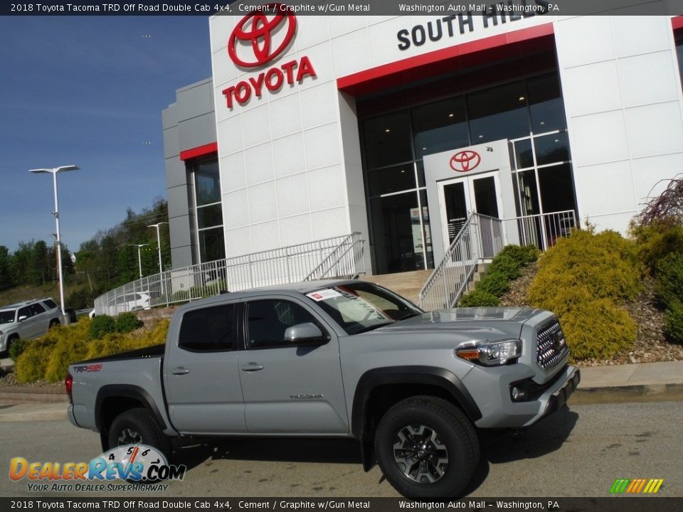 2018 Toyota Tacoma TRD Off Road Double Cab 4x4 Cement / Graphite w/Gun Metal Photo #2