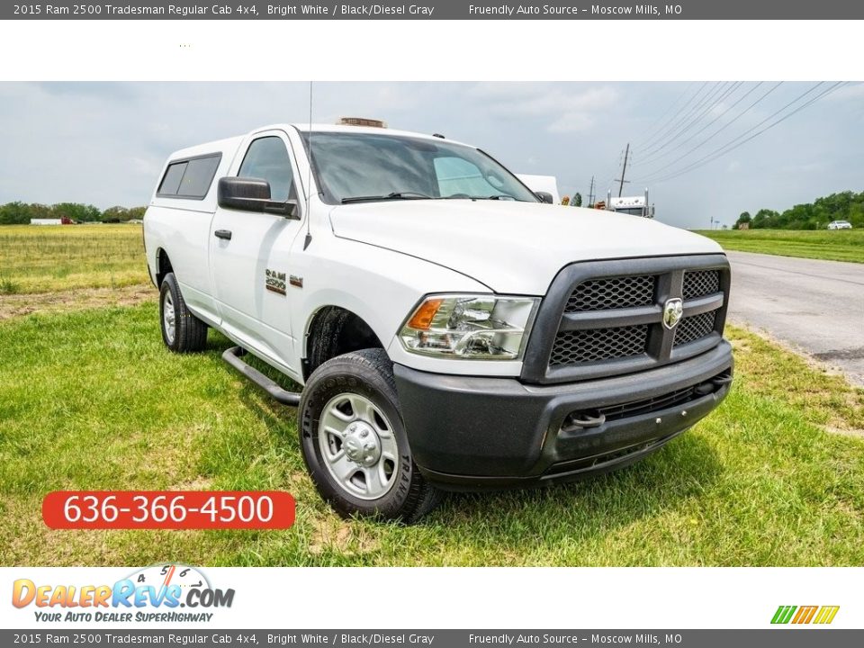 2015 Ram 2500 Tradesman Regular Cab 4x4 Bright White / Black/Diesel Gray Photo #1