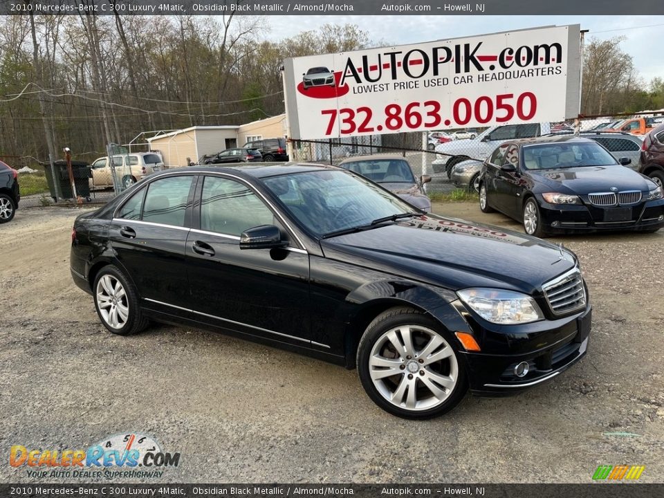 2010 Mercedes-Benz C 300 Luxury 4Matic Obsidian Black Metallic / Almond/Mocha Photo #1