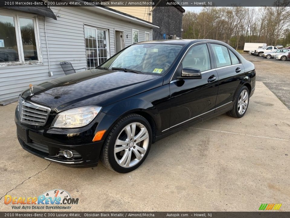 2010 Mercedes-Benz C 300 Luxury 4Matic Obsidian Black Metallic / Almond/Mocha Photo #2