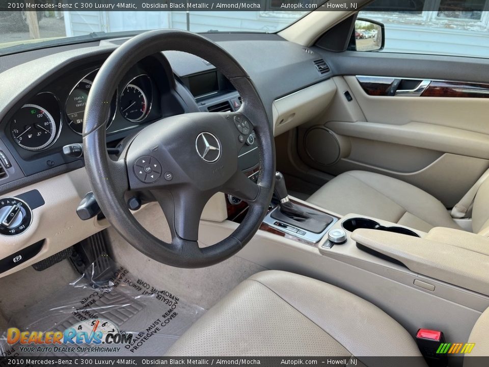 2010 Mercedes-Benz C 300 Luxury 4Matic Obsidian Black Metallic / Almond/Mocha Photo #21