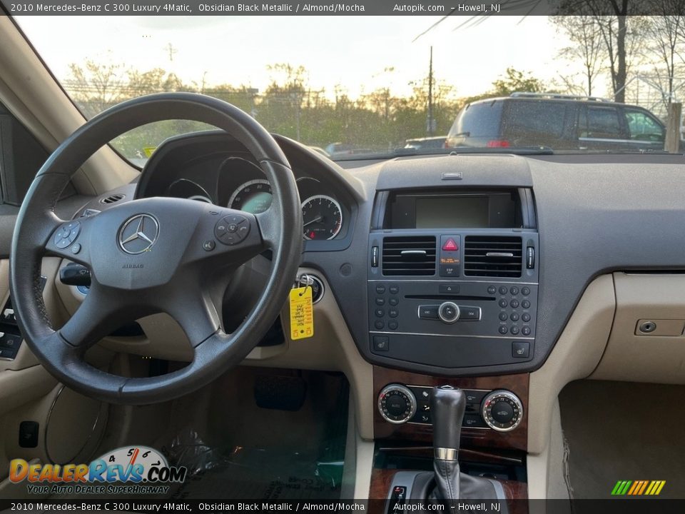 2010 Mercedes-Benz C 300 Luxury 4Matic Obsidian Black Metallic / Almond/Mocha Photo #25