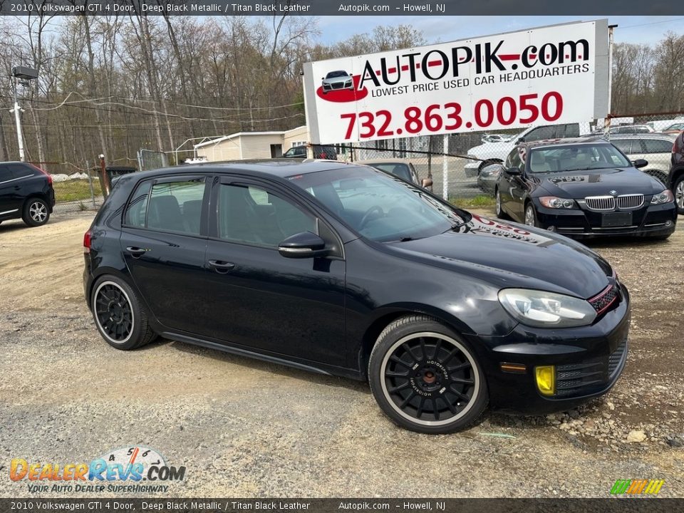 2010 Volkswagen GTI 4 Door Deep Black Metallic / Titan Black Leather Photo #1