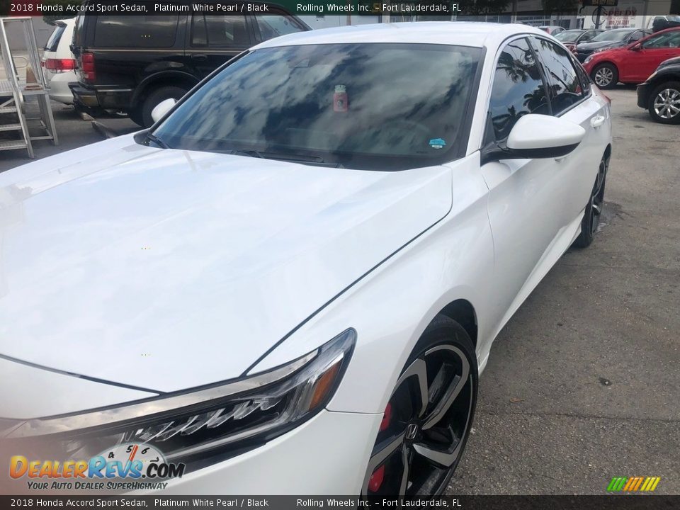 2018 Honda Accord Sport Sedan Platinum White Pearl / Black Photo #14