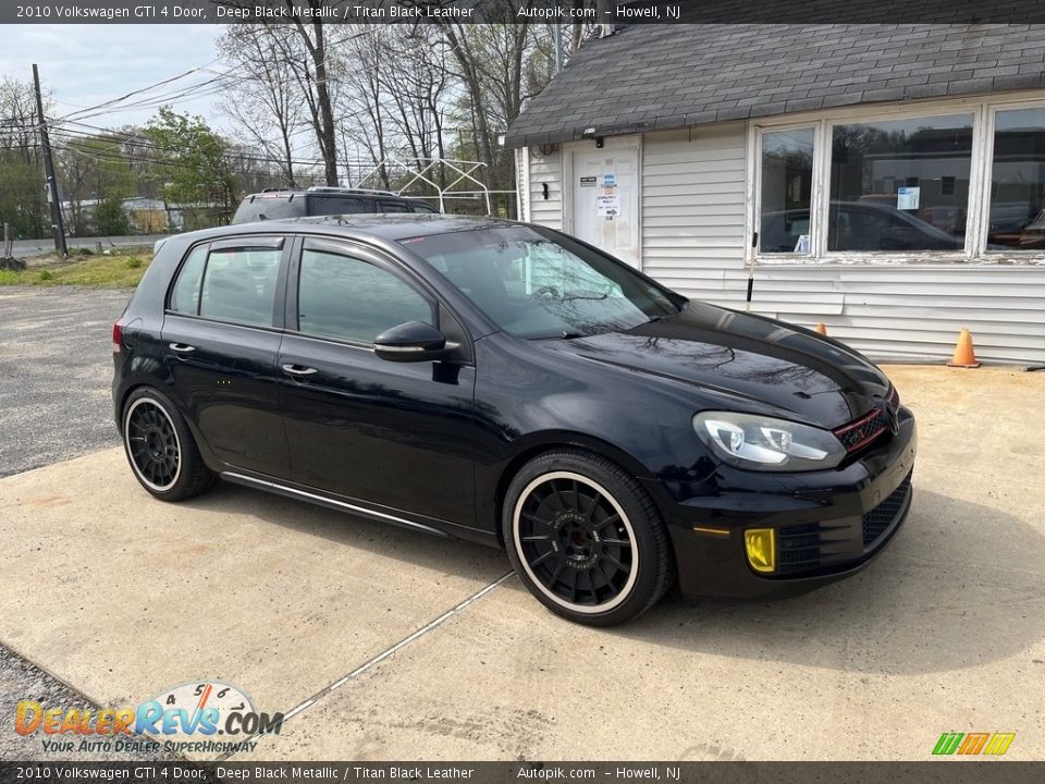 2010 Volkswagen GTI 4 Door Deep Black Metallic / Titan Black Leather Photo #10