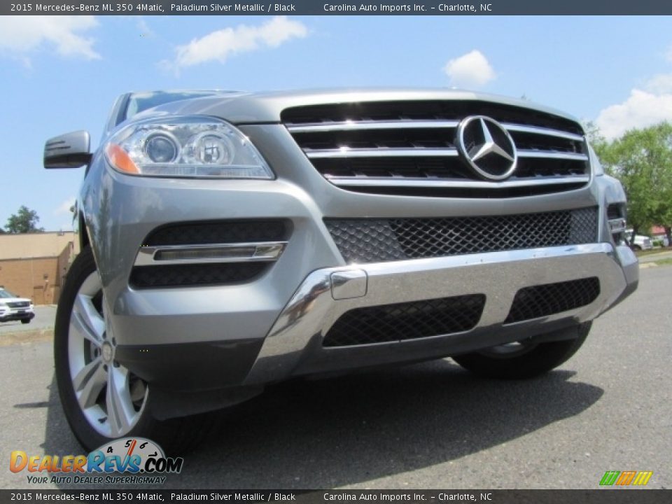 2015 Mercedes-Benz ML 350 4Matic Paladium Silver Metallic / Black Photo #1
