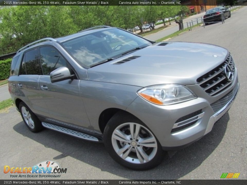 2015 Mercedes-Benz ML 350 4Matic Paladium Silver Metallic / Black Photo #3