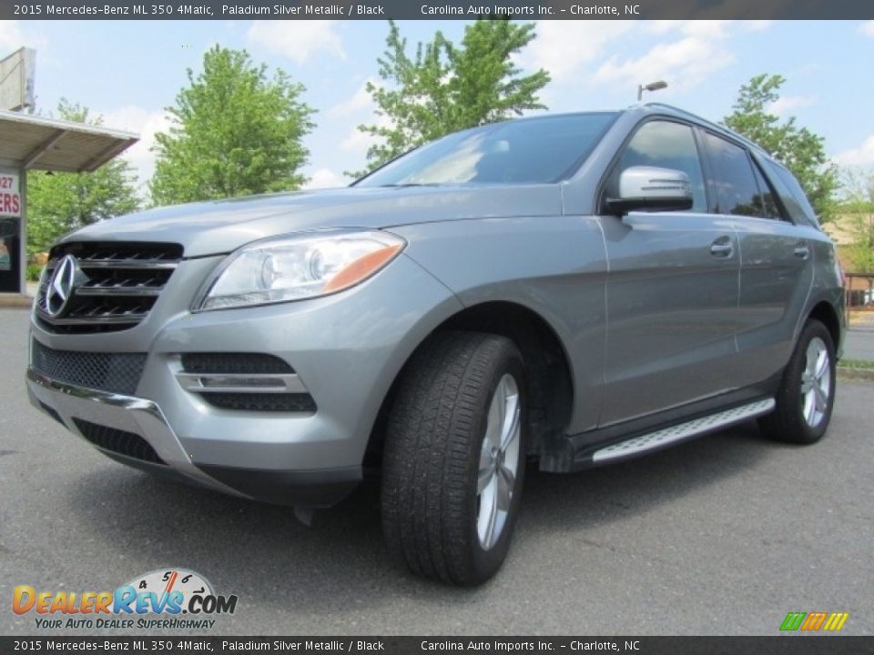 2015 Mercedes-Benz ML 350 4Matic Paladium Silver Metallic / Black Photo #6