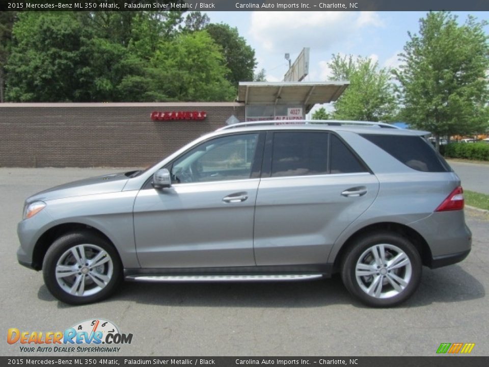 2015 Mercedes-Benz ML 350 4Matic Paladium Silver Metallic / Black Photo #7