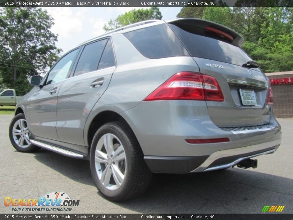 2015 Mercedes-Benz ML 350 4Matic Paladium Silver Metallic / Black Photo #8