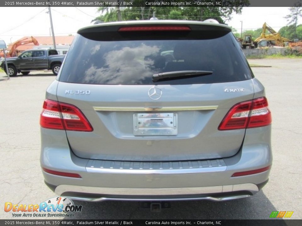 2015 Mercedes-Benz ML 350 4Matic Paladium Silver Metallic / Black Photo #9