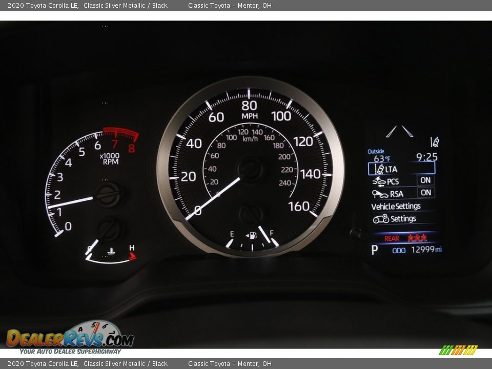 2020 Toyota Corolla LE Classic Silver Metallic / Black Photo #8